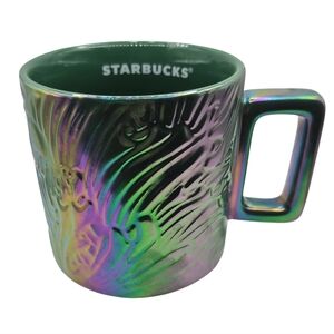 Starbucks 2024 Siren Mermaid Tail Ceramic Mug Coffee Iridescent Green 414 ml